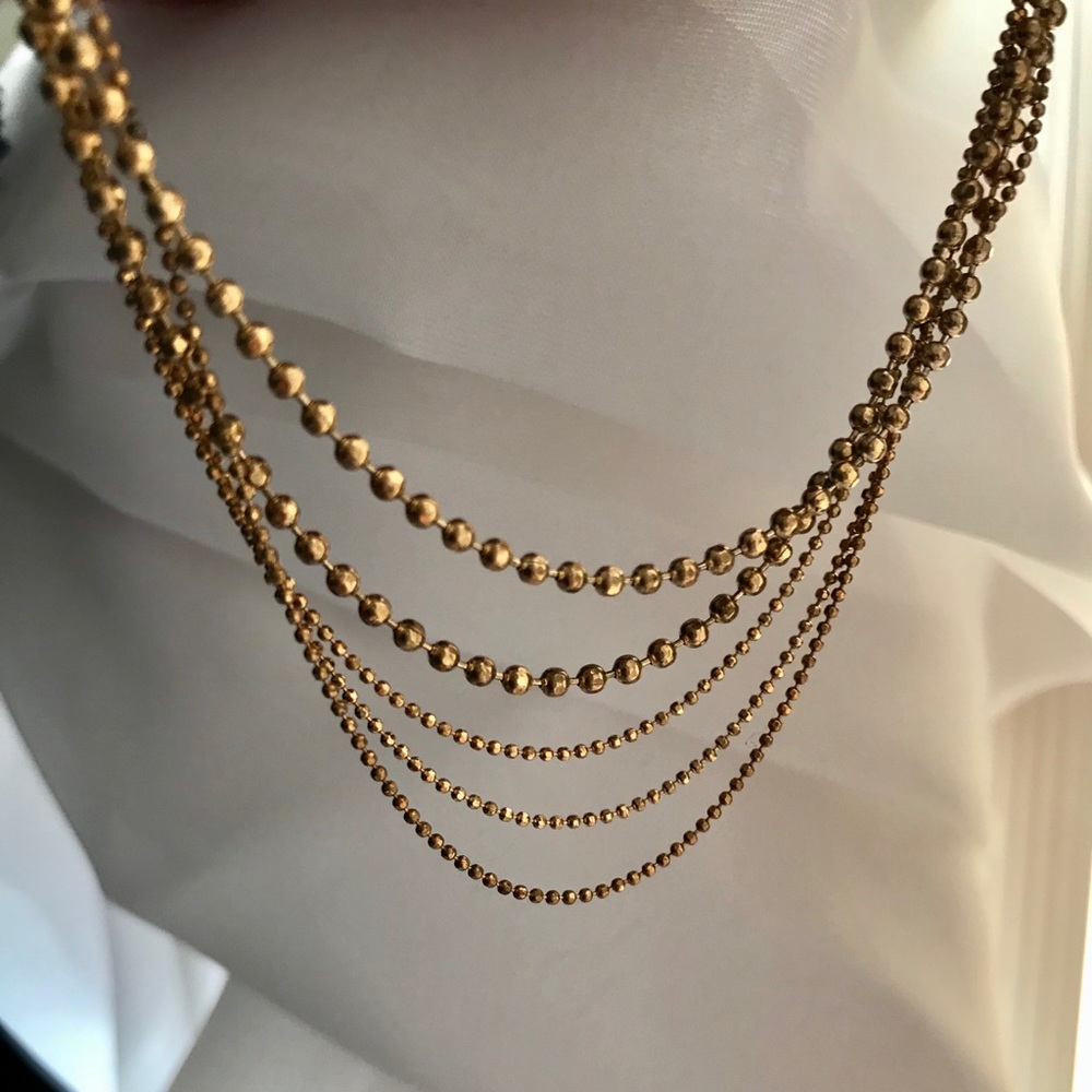 gold layered choker set